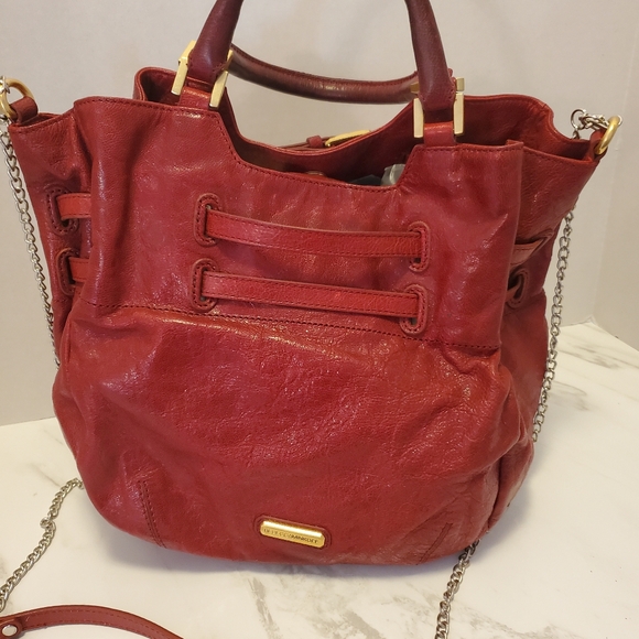Red Leather Hobo By Rebecca MINKOFF - Picture 2 of 8